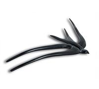 Marycrafts Pique à Cheveux Hirondelle 2 Dents en Corne Naturelle Fait Main - Hair Fork Artisanale