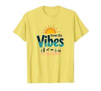 Maryland Ocean City Vibes Beach Vacances d'été T-Shirt, Homme, Citron, S