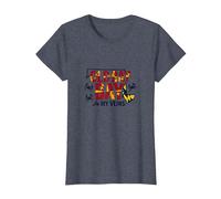 Maryland Old Bay in My Veins Cadeau pour Amoureux du Crabe T-Shirt, Femme, Bleu Chiné, 3XL