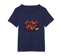 Maryland Old Bay in My Veins Cadeau pour Amoureux du Crabe T-Shirt, Femme Grandes Tailles, Bleu Marine, 5X