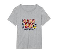 Maryland Old Bay in My Veins Cadeau pour Amoureux du Crabe T-Shirt, Femme Grandes Tailles, Gris Chiné, 4X
