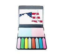 Maryland USA Map Stars Stripes Flag Shape Self Stick Note Color Page Marker Box