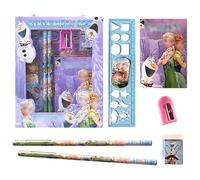 Marypaty Fourniture Scolaire Kawaii Fille Garcons, Papeterie Crayon Kit Affaire Rentrée Scolaire Règle Gomme Bloc-Notes Cadeau d'anniversaire Enfants pour 5 6 7 8 Ans (Style 1)