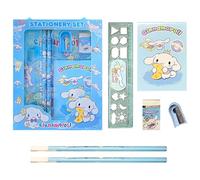 Marypaty Fourniture Scolaire Kawaii Fille Garcons, Papeterie Crayon Kit Affaire Rentrée Scolaire Règle Gomme Bloc-Notes Cadeau d'anniversaire Enfants pour 5 6 7 8 Ans (Style 4)