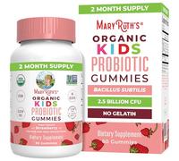 MaryRuth Organics, Kids Probio Gummies, Goût Fraise, Pour Enfants, 60 Gommes Vegan, Testé en Laboratoire, Végétariennes, Sans Gluten, Sans Soja, Sans OGM