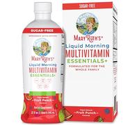 MaryRuth Organics, Liquid Morning Multivitamin Essentials+, Vitamines & Minéraux Importants, Sans Sucre, Saveur Punch aux Fruits, 946ml, Végan, Sans Gluten