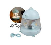 Mary's Boîte à musique bleue avec veilleuse LED lampe pour chambre d'enfant USB lumière chaude RGB