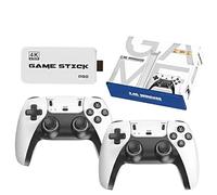 MARYS ELLEAY Console de Jeu Rétro sans Fil, 20000+ Jeux Intégrés, 9 Émulateurs, 4K HD, 2 Manettes de Jeu, Dongle sans Fil, Plug and Play pour TV (64G With 23000Game White)