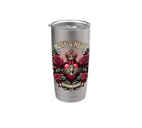 Mary's Heart & Roses influencés par l'âge Gobelet isotherme en acier inoxydable double paroi