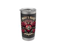 Mary's Heart & Roses influencés par l'âge Gobelet isotherme en acier inoxydable double paroi