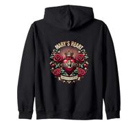 Mary's Heart & Roses influencés par l'âge Sweat à Capuche