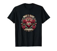 Mary's Heart & Roses influencés par l'âge T-Shirt Graphique avec Valeur