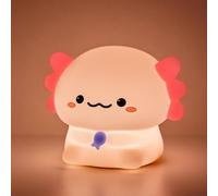 MARZIUS Veilleuse Axolotl pour chambre d'enfant - Design animal - Silicone doux - Lampe LED - Décoration de chambre d'enfant
