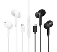 MAS CARNEY 2 Pack Écouteurs Filaire USB C pour Samsung Galaxy S26 S25 A16 A17 A56 A57 Écouteurs Intra-Auriculaires USBC pour Google Pixel 9a Pixel 10 Oreillette Filaire pour iPhone 17 16 15 Pro Max