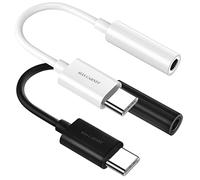MAS CARNEY │ Lot de 2 │ Adaptateur USB de Type C vers AUX Femelle de 3,5 mm, Prise Audio pour écouteurs Compatible avec Samsung Huawei Oppo Vivo Google Pixel Mi iPad Pro MacBook