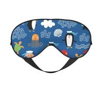 Mas de sommeil en forme de tortue pingouin - Design mis à jour - Bloque la lumière - Pour homme et femme - Cadeau de voyage