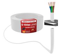 MAS Premium Câble flexible en plastique de 5 à 100 m H05VV-F 2, 3, 4 ou 5 x 0,75 ; x 1 ; x 1,5 ou x 2,5 - Câble flexible pour appareils (H05VV-F 5G1,5 WS, 20 m)