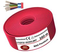 MAS Premium Câble d'alarme incendie de 5 à 250 m J-Y(ST) Y 4 x 2 x 0,8 RT Câble de télécommunications Câble d'alarme incendie (160 m)