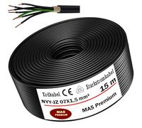 Câble de terre 5-100 m câble d'alimentation forte NYY-JZ 7x1,5 mm² câble élec...