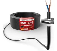 MAS Premium Câble en plastique flexible H03VV-F 2X0,5, 2 x 0,75, 3G0,75 ou 4G0,75 - De 5 à 100 m - Câble d'appareil - (H03VV-F 2 x 0,5 SW, 25 m)