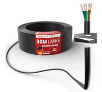 MAS Premium Câble en plastique flexible H05VV-F 2, 3, 4 ou 5 x 0,75 - x 1 x 1,5 ou x 2,5 - De 5 à 100 m - Câble d'appareil - (H05VV-F 5G2,5 SW, 30 m)