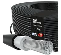 MAS Premium Câble solaire H1Z2Z2-K 4 6 10 mm² - Câble solaire TÜV-2 - Sans halogène - Double isolation - Installation mobile ou fixe dans des installations photovoltaïques - 5 à 200 m (H1Z2Z2-K 10