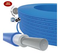 MAS Premium Câble Solaire H1Z2Z2-K 6 mm² Bleu Halogène Zéro 5 à 200 m
