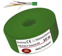 MAS Premium KNX Câble 5-250 m EIB-Y(St) Y 2 x 2 x 0,8 GN Câble de télécommunication Câble de télécommunication conduites de bus d'installation Signaux de bus dans la technologie du système de