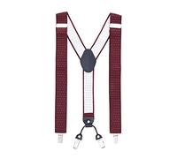 MASADA Bretelles pour hommes Clips robustes 3,5 cm de large jusqu'à 195 cm de hauteur Points bordeaux