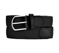 MASADA Ceinture en tissu - Ceinture stretch élastique pour hommes et femmes 3,2 cm de large 100-110 cm cm de long - Noir