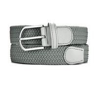 MASADA Ceinture en tissu - Ceinture stretch élastique pour hommes et femmes 3,2 cm de large 100-110 cm cm de long - Gris clair