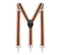 MASADA men's Braces, suspender with strong carabiner closure - smoothly adjustable 3.5 cm wide fits for up to 195 cm body height