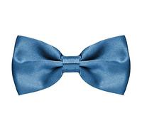 MASADA nœud papillon Bleu ciel brillant- Accessoire pour homme, réglable en continu, fait main et fermeture à crochet - 12 x 6 cm