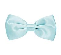 MASADA nœud papillon bleu clair brillant- Accessoire pour homme, réglable en continu, fait main et fermeture à crochet - 12 x 6 cm