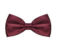 MASADA nœud papillon bordeaux brillant- Accessoire pour homme, réglable en continu, fait main et fermeture à crochet - 12 x 6 cm
