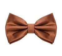 MASADA nœud papillon brun cuivré - Accessoire pour homme Look soie, réglable en continu, fait main et fermeture à crochet - 12 x 6 cm