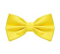 MASADA nœud papillon jaune citron - Accessoire pour homme Look soie, réglable en continu, fait main et fermeture à crochet - 12 x 6 cm
