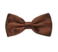 MASADA nœud papillon marron brillant- Accessoire pour homme, réglable en continu, fait main et fermeture à crochet - 12 x 6 cm