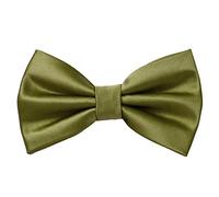 MASADA nœud papillon olive - Accessoire pour homme Look soie, réglable en continu, fait main et fermeture à crochet - 12 x 6 cm