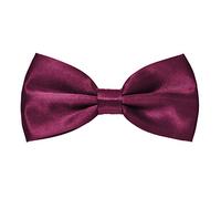 MASADA nœud papillon prune brillant- Accessoire pour homme, réglable en continu, fait main et fermeture à crochet - 12 x 6 cm