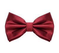 MASADA nœud papillon rouge carmin - Accessoire pour homme Look soie, réglable en continu, fait main et fermeture à crochet - 12 x 6 cm