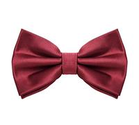 MASADA nœud papillon rouge foncé - Accessoire pour homme Look soie, réglable en continu, fait main et fermeture à crochet - 12 x 6 cm