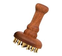 Masageur crânien | Peigne corporel à tête en cuivre de 24 dents - Brosse de massage corporel avec manche en bois | pour femmes, hommes, maison, salle de bains, spa, pause détente, soins, voyage