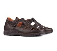 Masaltos Chaussures Réhaussantes pour Homme avec Semelle Augmentant la Taille Jusqu'À 7cm. Fabriquées en Peau. Modèle Sandalia (41, Braun)