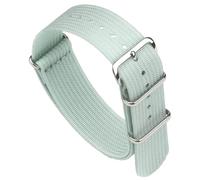 masar Bracelet Nato Hybride Nylon & Silicone 20mm Bleu Clair Vert d’Eau - Bracelet de montre Homme/Femme - Otan G10 Watch Strap Tiffany Clear Aqua 20 mm