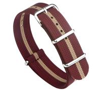 masar Bracelet NATO - Nylon & Silicone Hybride - Bracelet de Montre - Style Militaire - Kit avec Outil - OTAN G10 Kaki Bordeaux Kahki 20mm