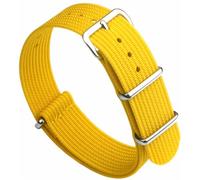 masar Bracelet NATO - Nylon & Silicone Hybride - Bracelet de Montre - Style Militaire - Kit avec Outil - OTAN Jaune G10 20mm