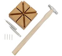 masar Kit 8 pcs Artisan Bois Marteau - Outils Chasse Goupilles - Réglage du Bracelet de Montre - Extracteurs de Broches Support