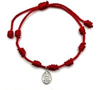 MASBARATA Bracelet 7 nœuds en argent sterling (croix de Caravaca avec orla)