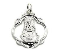 MASBARATA Pendentif Vierge del Rocio en argent sterling 925/1000, 1,7 CM, Argent, Pas de gemme